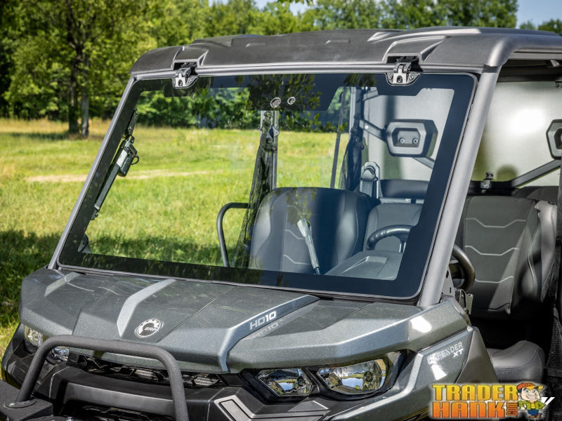 Can-Am Defender MaxDrive Power Flip Glass Windshield | UTV Accessories - Free shipping