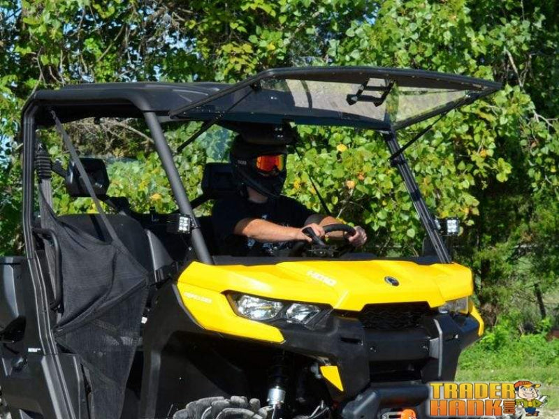 Can-Am Defender Scratch Resistant Flip Windshield | SUPER ATV WINDSHIELDS - Free Shipping