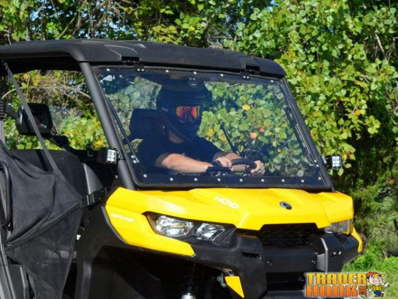 Can-Am Defender Scratch Resistant Flip Windshield | SUPER ATV WINDSHIELDS - Free Shipping