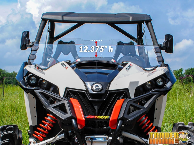 Can-Am Maverick Scratch Resistant Half Windshield | Free shipping