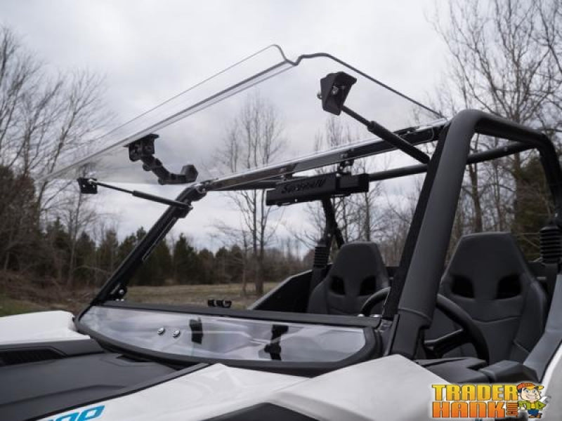 Can-Am Maverick Sport Scratch Resistant Flip Windshield | SUPER ATV WINDSHIELDS - Free shipping
