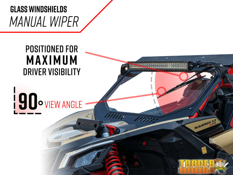 Can-Am Maverick Sport Glass Windshield | Free shipping