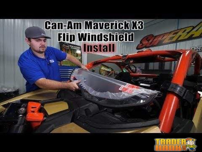 Can-Am Maverick X3 Flip Windshield | SUPER ATV WINDSHIELDS - Free Shipping