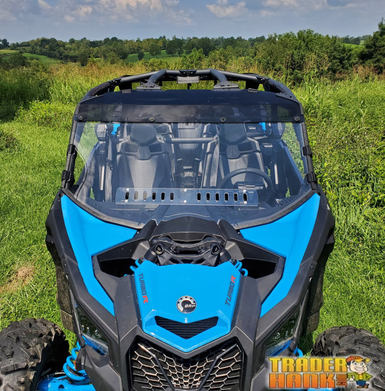 Can-Am Maverick X3 Max - 2 Pc Windshield with Tinted Visor w/Hard Coat Vent and Clamp Options | UTV Accessories - Free shipping