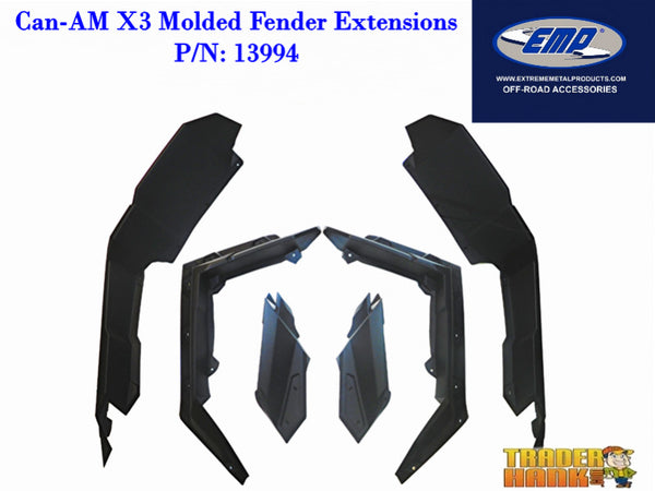 Can-Am Maverick X3 Wide Molded Fenders/Fender Flares | Free shipping