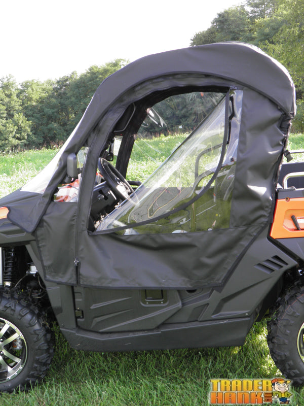CFMoto UForce 500/800 - Full Cab Enclosure with Vinyl Windshield (Half Doors) | UTV Accessories - Free shipping