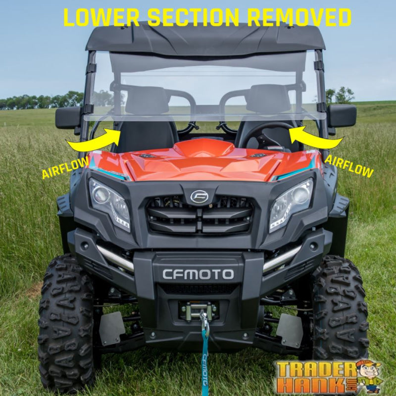 CFMOTO UForce 500 | 800 MR10 Hard-Coated Modular Two-Piece Front Windshield with Adjustable Vents | UTV Accessories - Free shipping