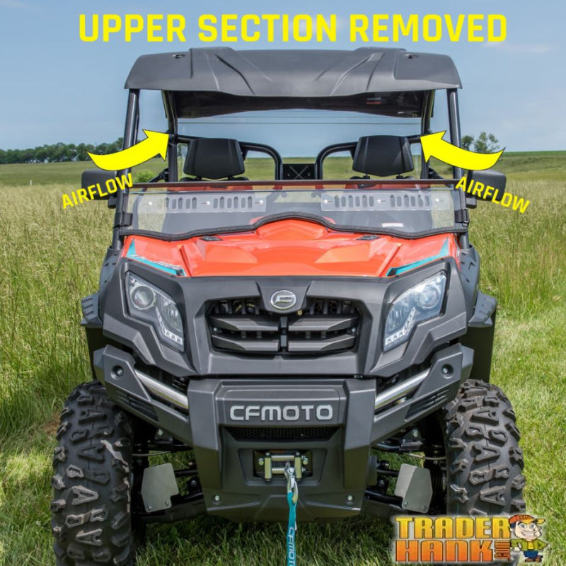 CFMOTO UForce 500 | 800 MR10 Hard-Coated Modular Two-Piece Front Windshield with Adjustable Vents | UTV Accessories - Free shipping