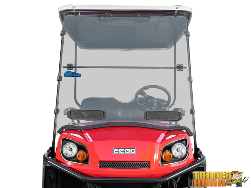 Corsa Blue E-Z-GO Express S Flip Down Windshield | UTV Accessories - Free shipping