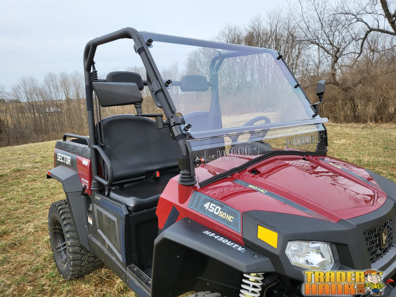 HiSun Sector 450 - 2 Pc Windshield with Clamp Vent and Hard Coat Options | UTV Accessories - Free shipping