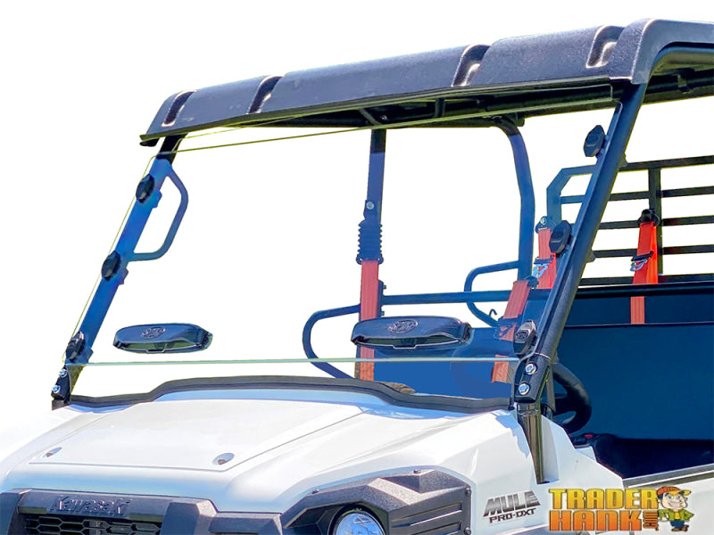 Kawasaki Mule Pro-FXR Full Scratch Resistant Windshield W/Dual Vents | Free shipping