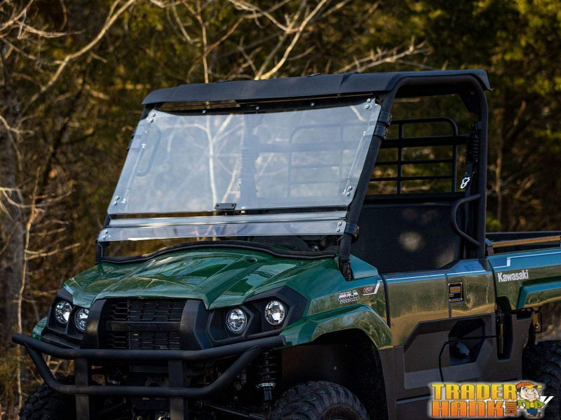Kawasaki MULE PRO-MX Scratch-Resistant Flip Windshield | SUPER ATV WINDSHIELDS - Free Shipping