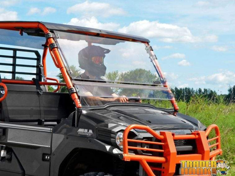 Kawasaki Mule Pro Scratch Resistant Flip Windshield | SUPER ATV WINDSHIELDS - Free Shipping