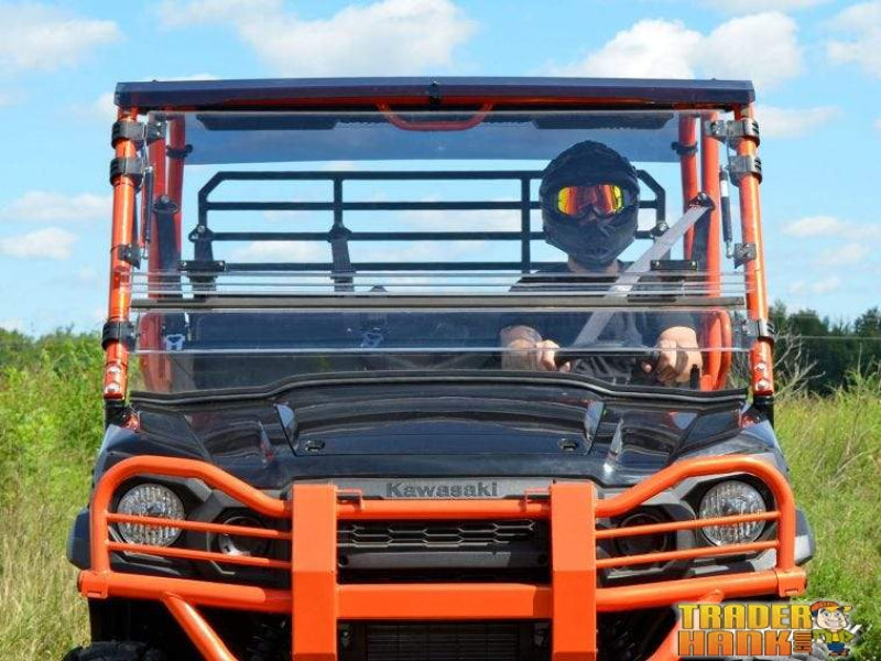 Kawasaki Mule Pro Scratch Resistant Flip Windshield | Free shipping