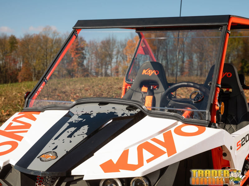 Kayo S200 Scratch-Resistant Full Windshield | UTV Accessories - Free shipping