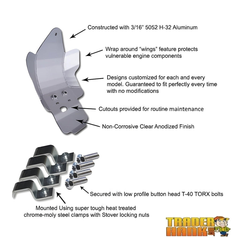 KTM 450/500 EXC-F Ricochet Aluminum Skid Plate | Free shipping