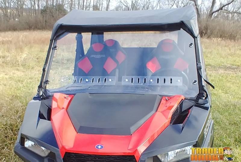 Polaris General Crew - 1 Pc Scratch-Resistant Windshield with Vent Option | UTV Accessories - Free shipping
