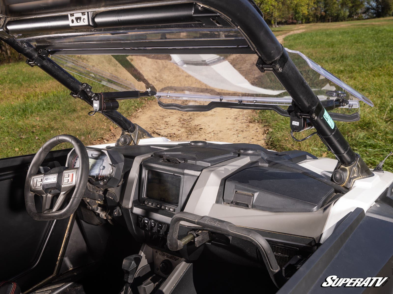 Polaris RZR Turbo R MaxDrive Power Flip Windshield