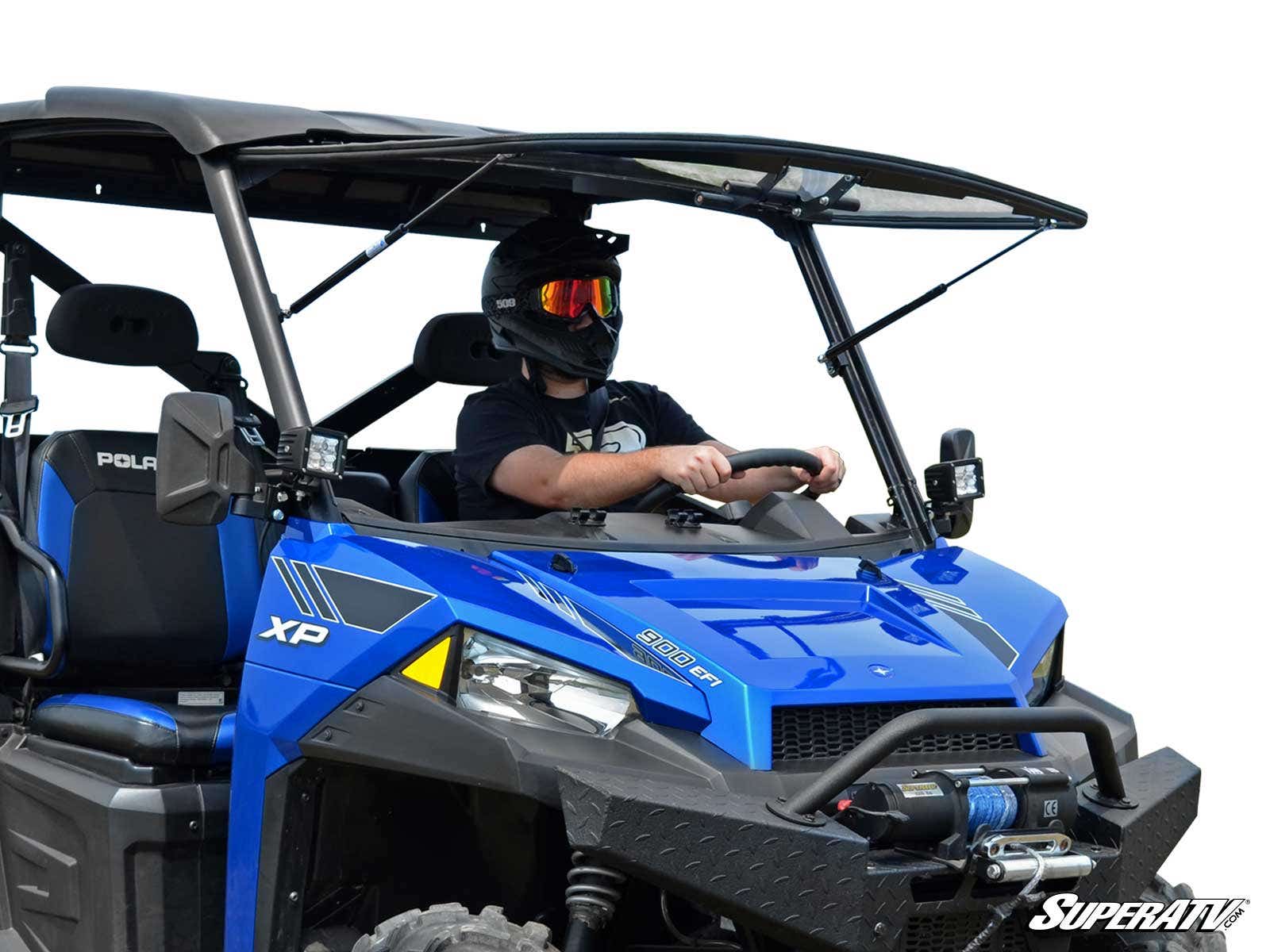 Polaris Ranger XP 900 Scratch Resistant Flip Windshield | Free shipping