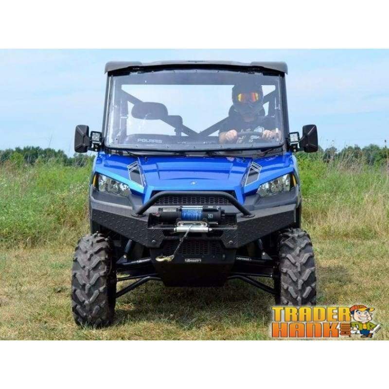 2014-2018 Polaris Ranger 1000 Diesel Scratch Resistant Flip Windshield | SUPER ATV WINDSHIELDS - Free Shipping