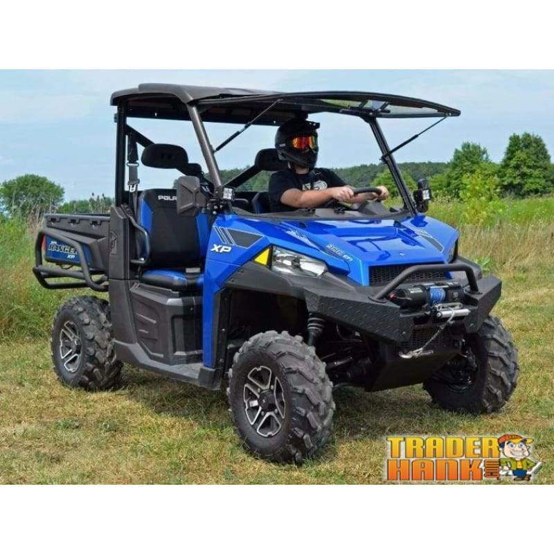 2014-2018 Polaris Ranger 1000 Diesel Scratch Resistant Flip Windshield | SUPER ATV WINDSHIELDS - Free Shipping