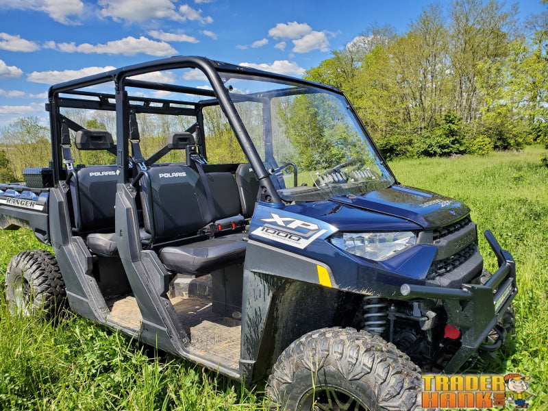Polaris Ranger Crew 1000 -1 Pc Windshield w/Clamp Vent and Hard Coat Options | UTV Accessories - Free shipping