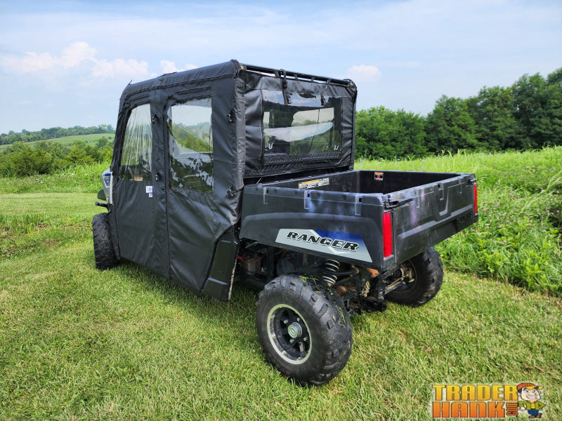 Polaris Ranger Crew 570 Mid Size - 4 Passenger - BLACK - Full Cab Enclosure for Hard Windshield | UTV Accessories - Free shipping