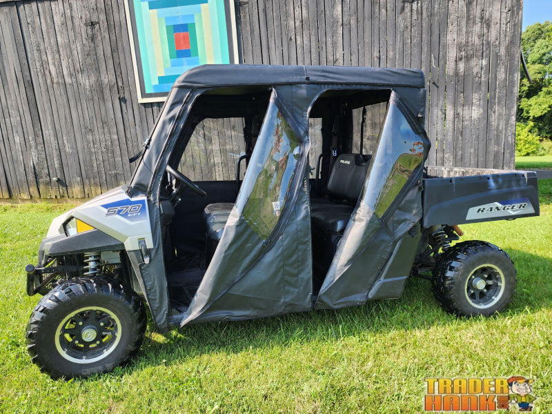 Polaris Ranger Crew 570 Mid Size - 4 Passenger - BLACK - Full Cab Enclosure for Hard Windshield | UTV Accessories - Free shipping
