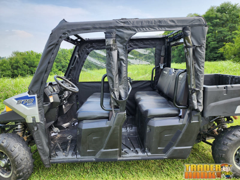 Polaris Ranger Crew 570 Mid Size - 4 Passenger - BLACK - Full Cab Enclosure for Hard Windshield | UTV Accessories - Free shipping