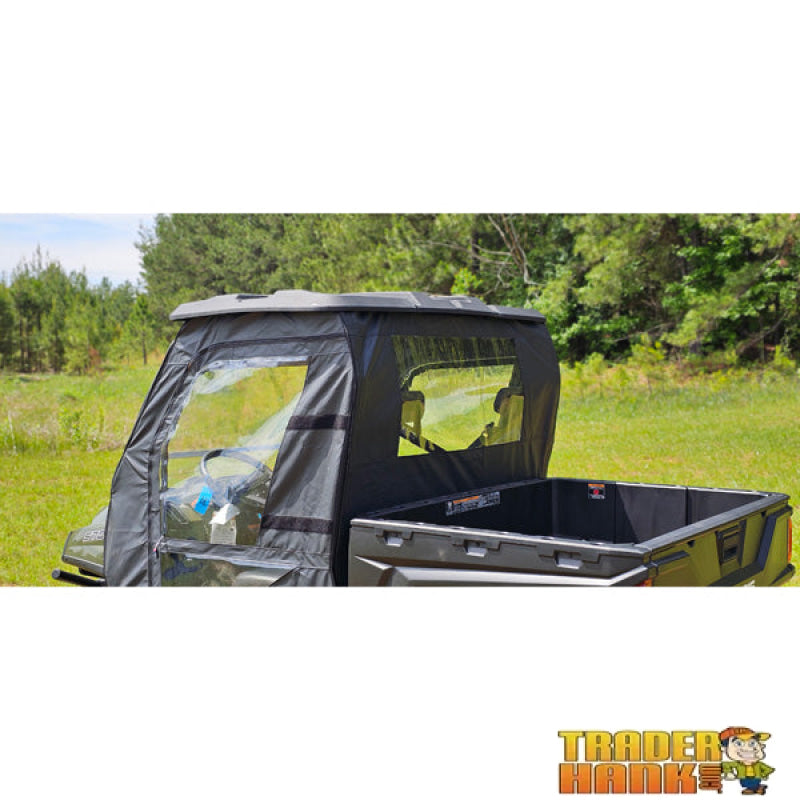 Polaris Ranger Diesel (Round Tube) Full Soft Door Rear Window Combo with Zipper | Free shipping