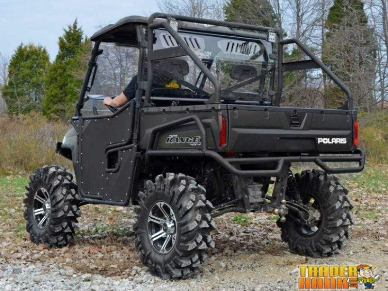 Polaris Ranger Full Size 500 Vented Full Rear Windshield | SUPER ATV WINDSHIELDS - Free Shipping
