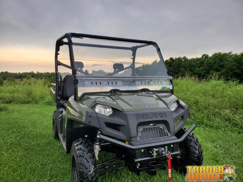 Polaris Ranger Full-Size 570 3-Passenger - 2 Pc Windshield w/Hard Coat Clamp and Vent Options | UTV Accessories - Free shipping