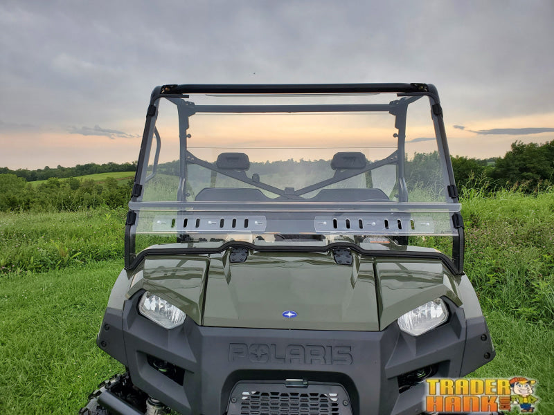 Polaris Ranger Full-Size Crew 570 - 6 Passenger - 2 Pc Windshield w/Clamp and Vent Options | UTV Accessories - Free shipping