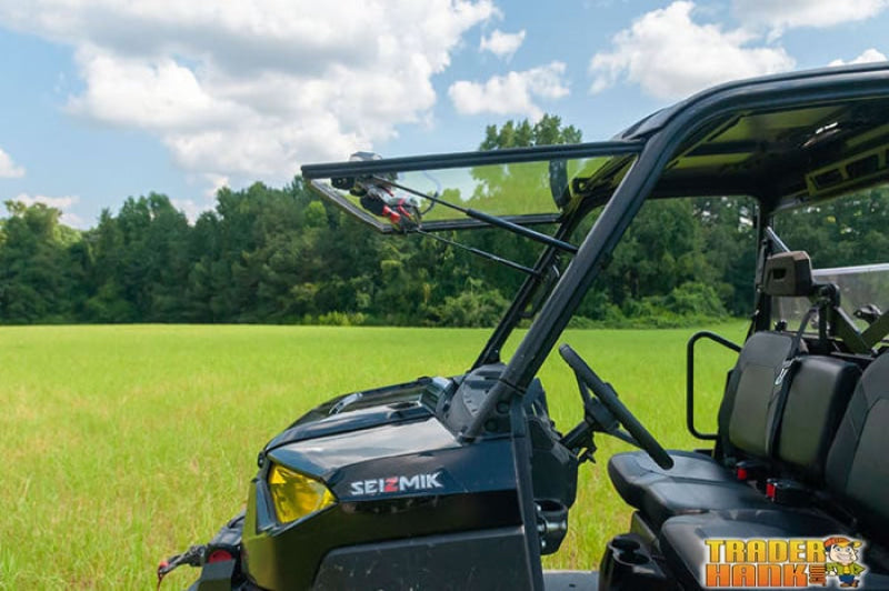 Polaris Ranger Mid Size EV/ION/ ETX Flip-Up Vented Scratch Resistant Windshield 2015-2021 | 