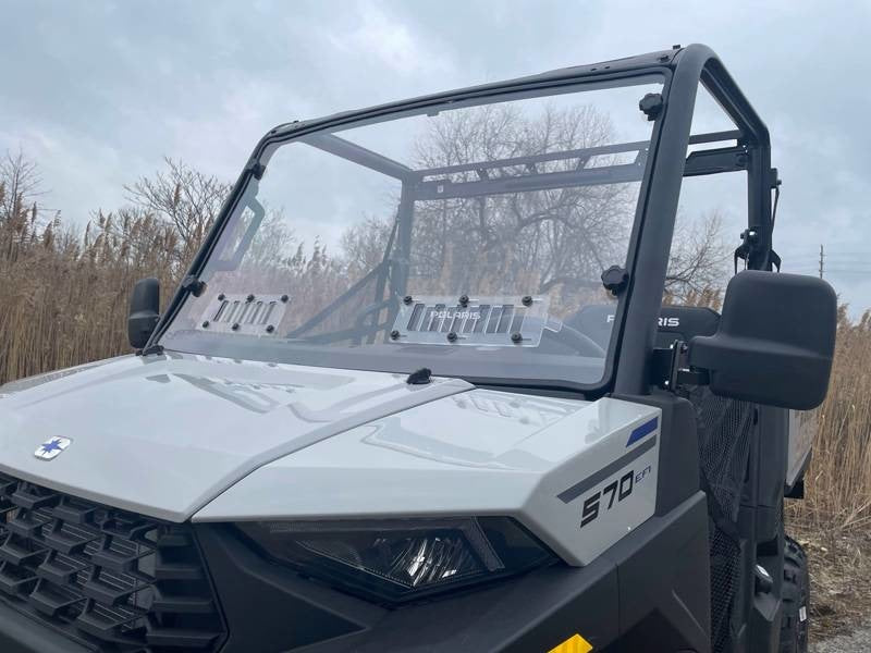 Polaris Ranger Mid-Size/2-Seat Hard Coated Full Windshield with Slide Vents | Free shipping