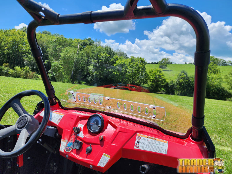 Polaris RZR 570/800/900 - 1 Pc Scratch-Resistant Windshield with Clamp and Vent Options | UTV Accessories - Free shipping