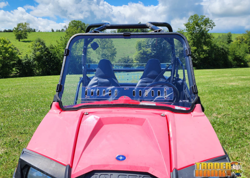 Polaris RZR 570/800/900 - 1 Pc Scratch-Resistant Windshield with Clamp and Vent Options | UTV Accessories - Free shipping