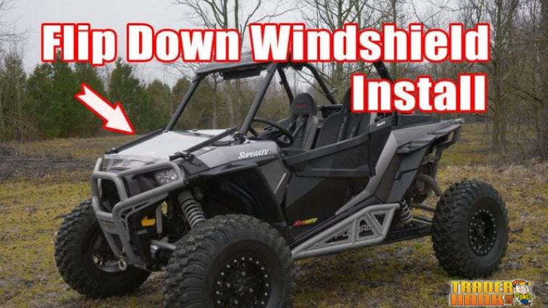 Polaris RZR 900 Scratch Resistant Flip Down Windshield | SUPER ATV WINDSHIELDS - Free Shipping