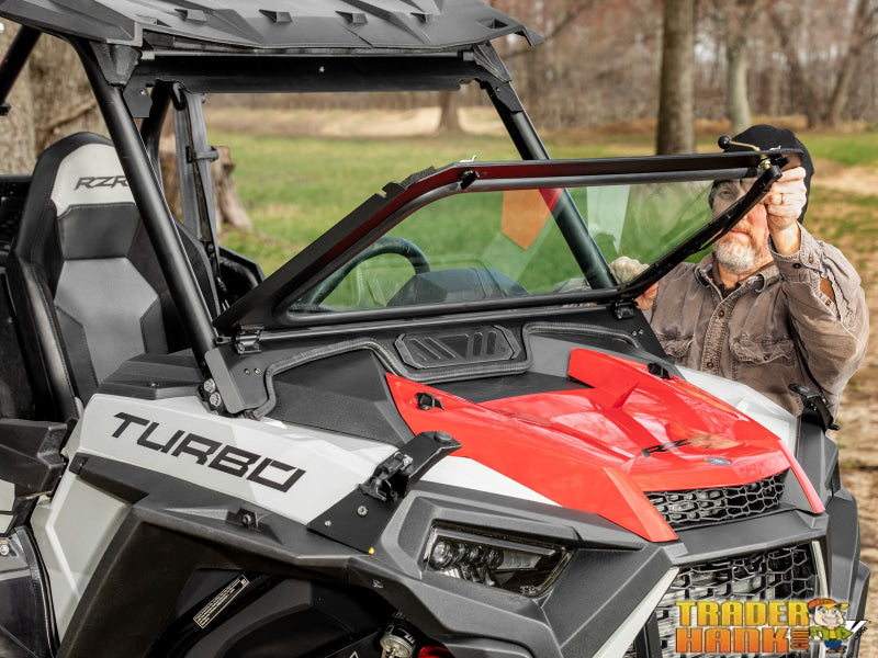 Polaris RZR XP Turbo Flip Down Glass Windshield | Free shipping