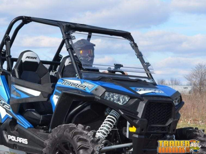 Polaris RZR XP Turbo Scratch Resistant Flip Windshield | SUPER ATV WINDSHIELDS - Free Shipping