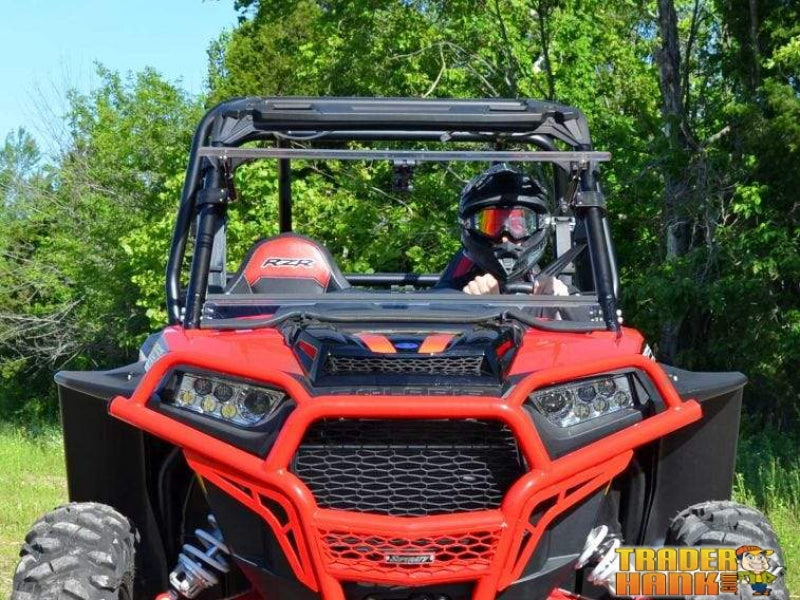 Polaris RZR XP Turbo Scratch Resistant Flip Windshield | SUPER ATV WINDSHIELDS - Free Shipping