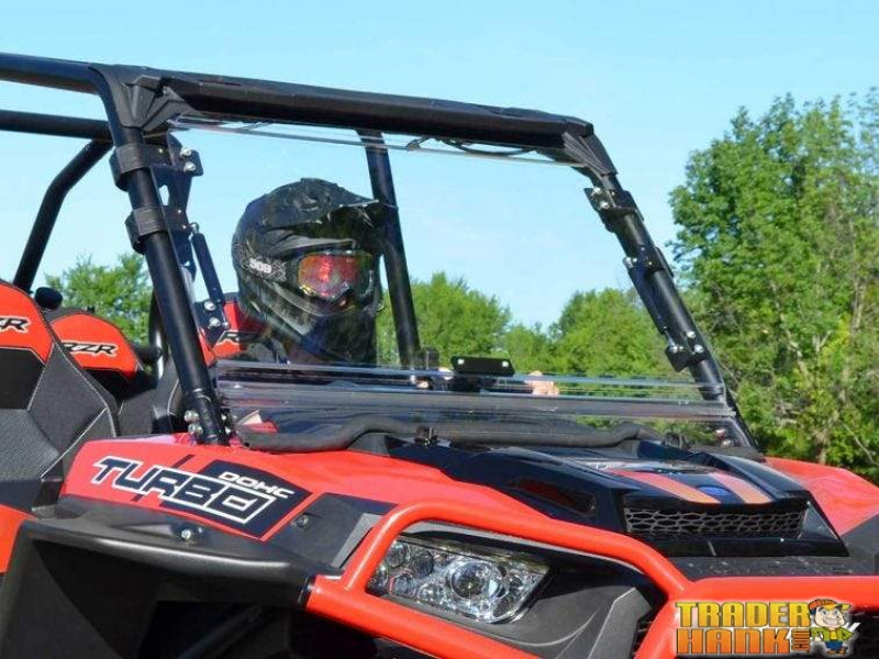 Polaris RZR XP Turbo Scratch Resistant Flip Windshield | SUPER ATV WINDSHIELDS - Free Shipping