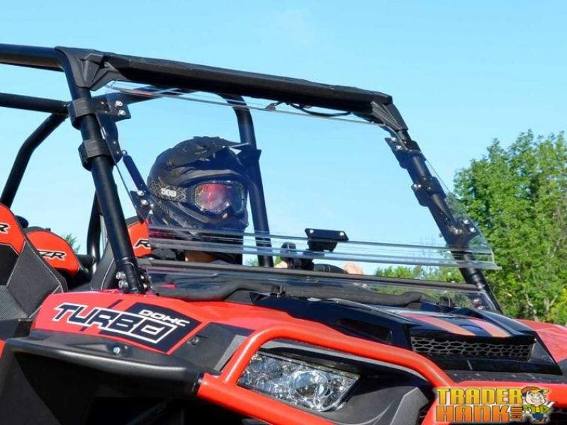 Polaris RZR XP Turbo Scratch Resistant Flip Windshield | SUPER ATV WINDSHIELDS - Free Shipping
