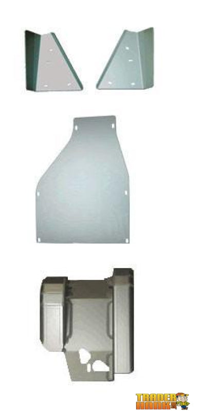 Polaris Scrambler 400 Ricochet 4-Piece Complete Aluminum Skid Plate Set | Ricochet Skid Plates - Free Shipping