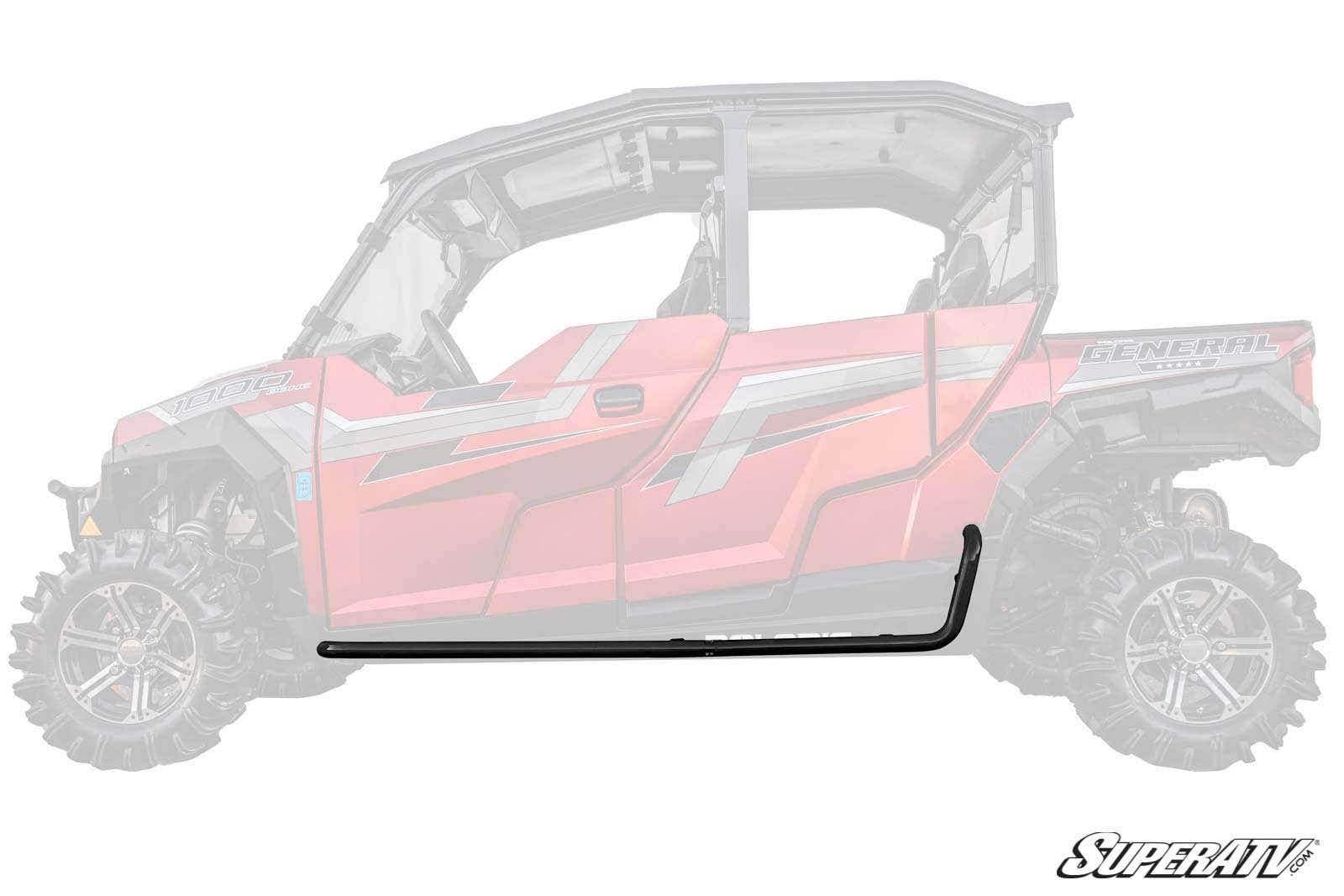 Polaris General 4 Heavy Duty Nerf Bars - Wrinkle Black