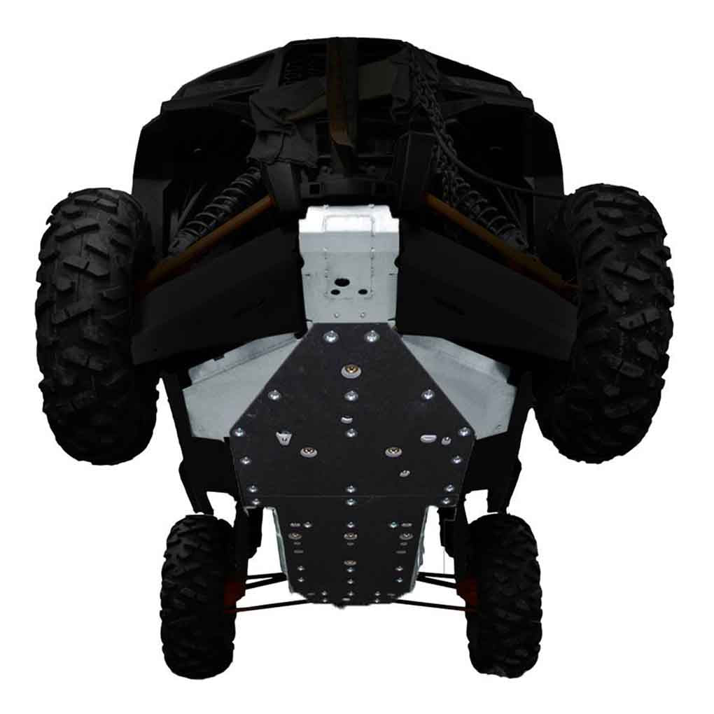 Polaris RZR XP-4 Turbo EPS Ricochet 5-Piece Aluminum or 9 piece UHMW Full Frame Skid Plate Set