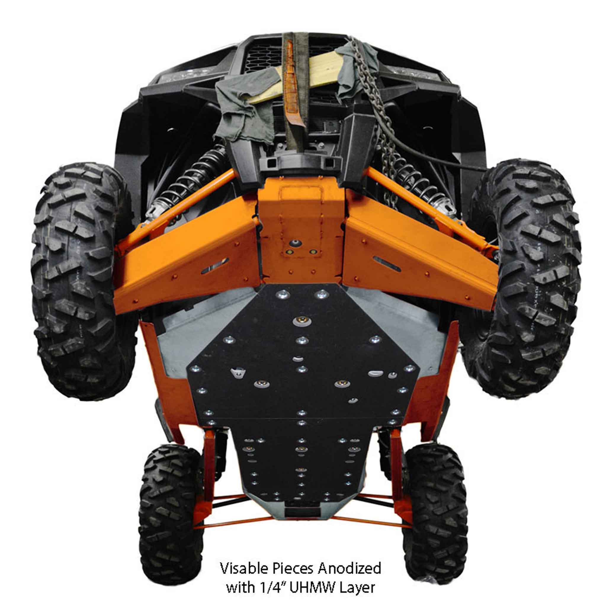Polaris RZR XP Turbo EPS Ricochet 10-Piece Complete Aluminum or UHMW Skid Plate Set