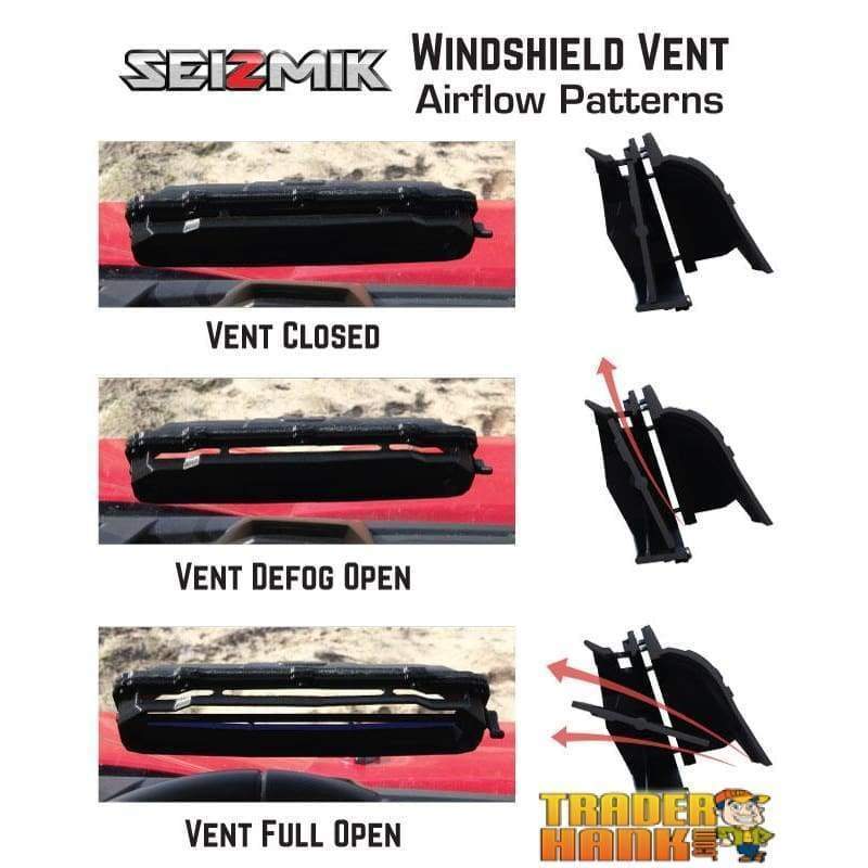 Seizmik 2015-2020 Mid Size Polaris Ranger 570/500 Versa-Vent Full Windshield | UTV ACCESSORIES - Free Shipping