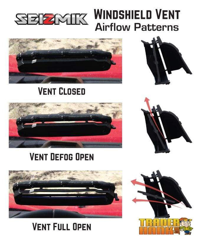 Seizmik Pro Fit Polaris Ranger XP 900 Crew Versa-Vent Windshield | UTV ACCESSORIES - Free shipping