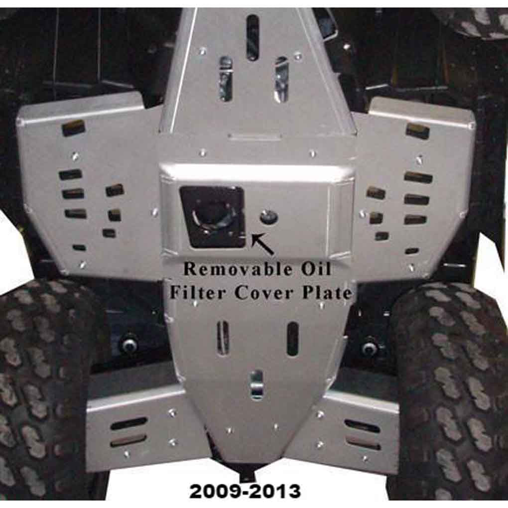 Polaris Sportsman 850 Ricochet 2-Piece Full Frame Aluminum or with UHMW Layer Skid Plate Set